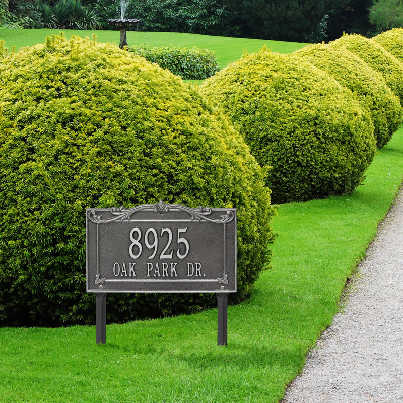Plaque d'adresse sur 2 lignes Signature Series, Gris fumée, Gris