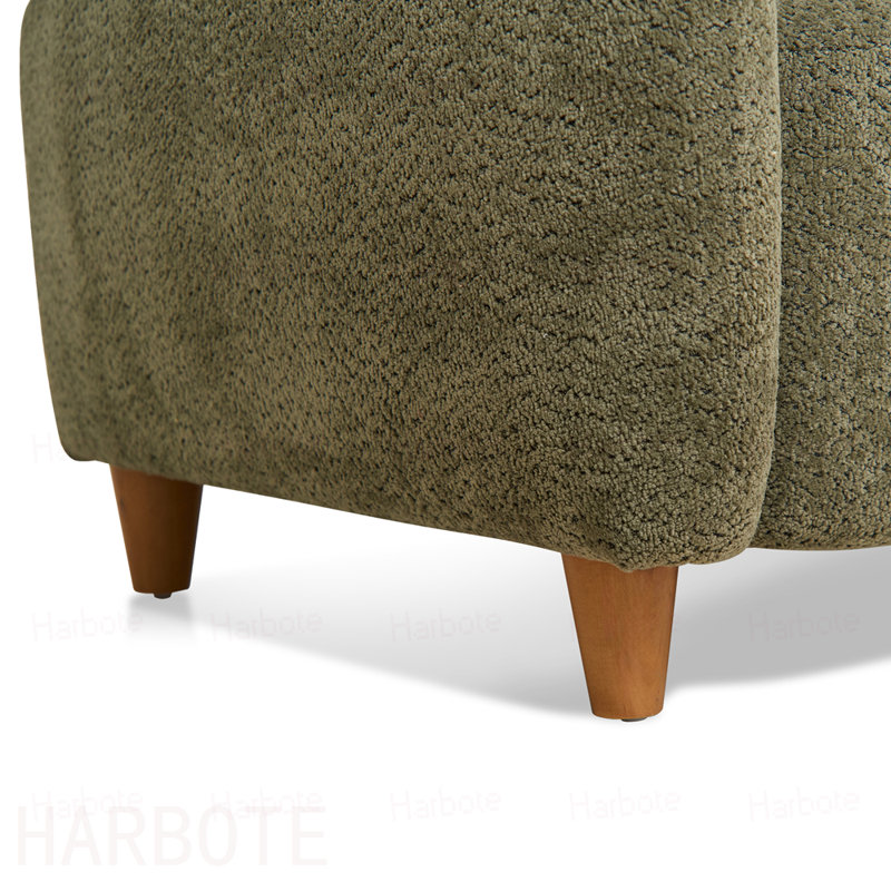 Causeuse Nordic Chair, Chenille-Green