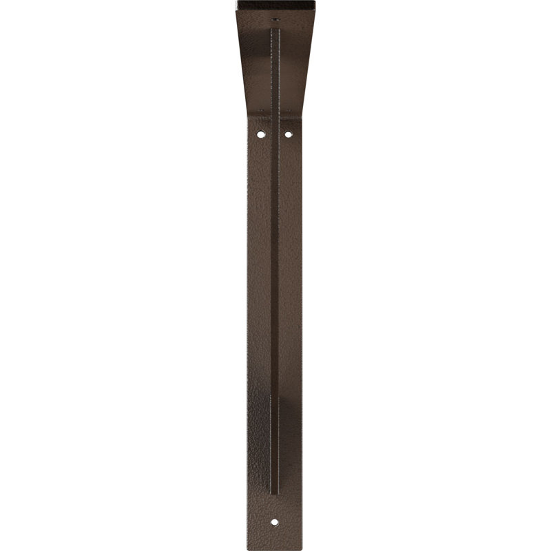 Support traditionnel en acier, H 16 po x l 2 po x P 16 po, Brun martelé