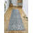 Custom Size Printed Blue Floral Design Cotton Pile Hallway Runner Rugs by Feet-1152455985