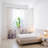 White Floral Sheer Curtains,Butterfly Print- Charming Modern Floral Curtains for Living Room, Dining Room, & Bedroom