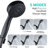 Handheld Shower With 5 Modes - High Performance, Wear , Oil-Rubbed Bronze Finish, Hose Included Adjustable Settings, Good Impact Resistance, Bronze,-120951967