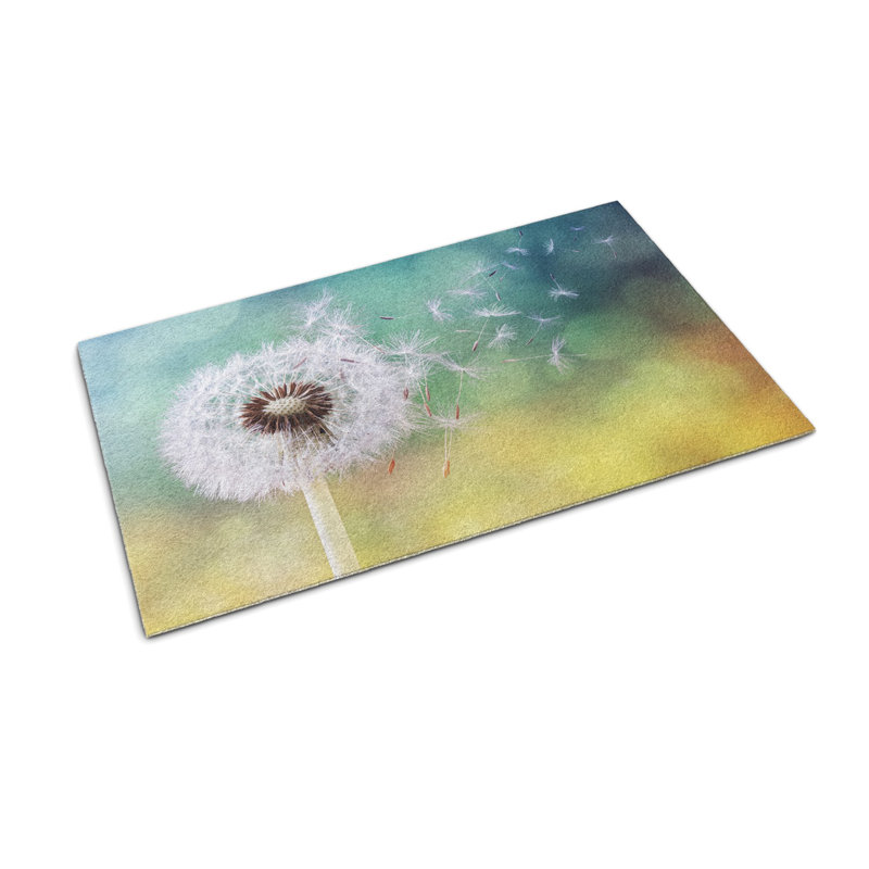 Non-Slip Floral Outdoor Doormat