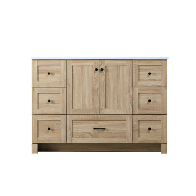 Meuble-lavabo simple 48 po en bois de manguier