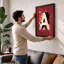 Letter A Deconstructed Geometric - Framed Print-1815628390-1815628389