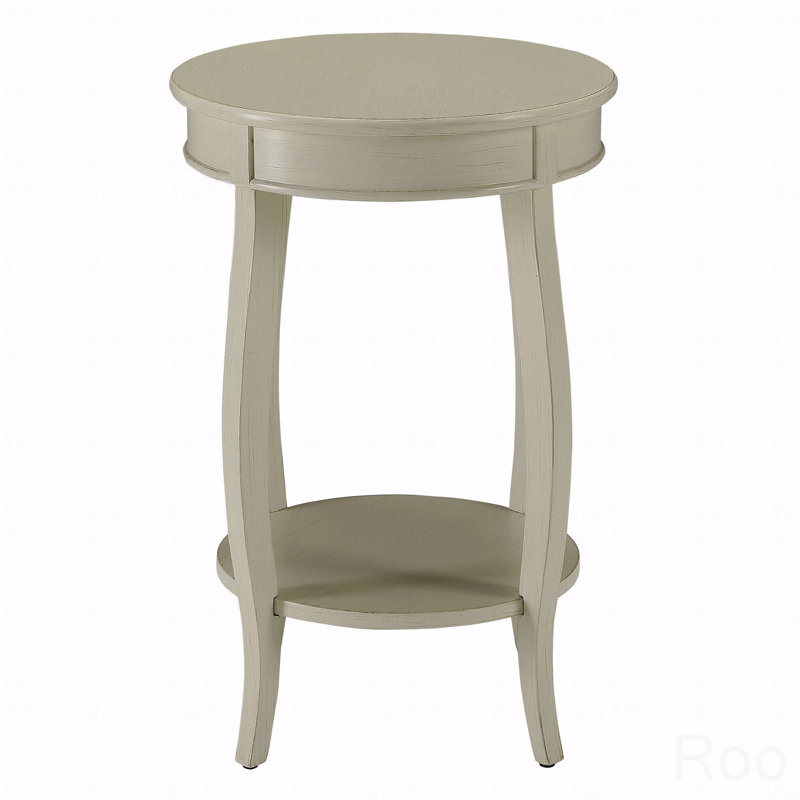 Table d'appoint ronde avec tablette inférieure
