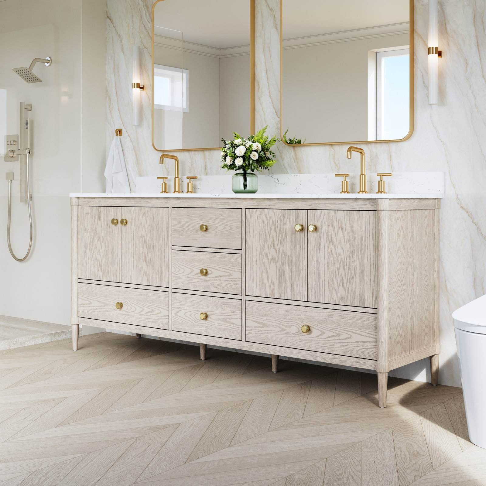 Gabby Double Bathroom Vanity, 80"