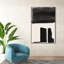 «Black and White Abstract Shapes» par Floater, reproduction d'art sur toile-68916548-68916541
