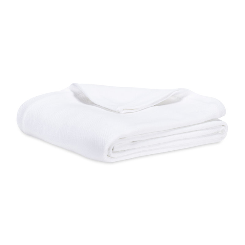 Herringbone Blanket, Twin, White