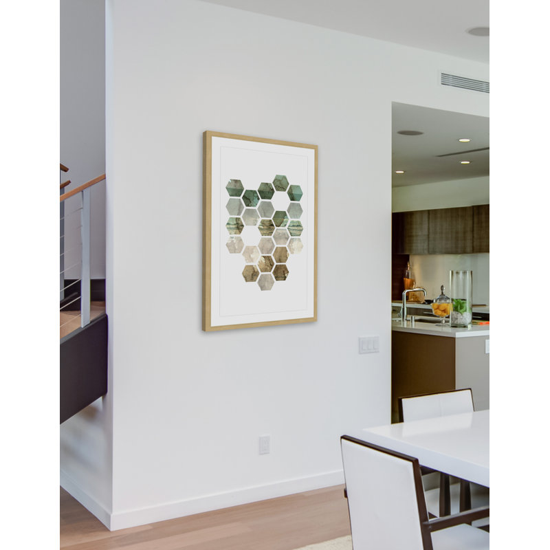 Hexocollage I - Single Picture Frame Print, 91 cm H x 61 cm W x 3 cm D