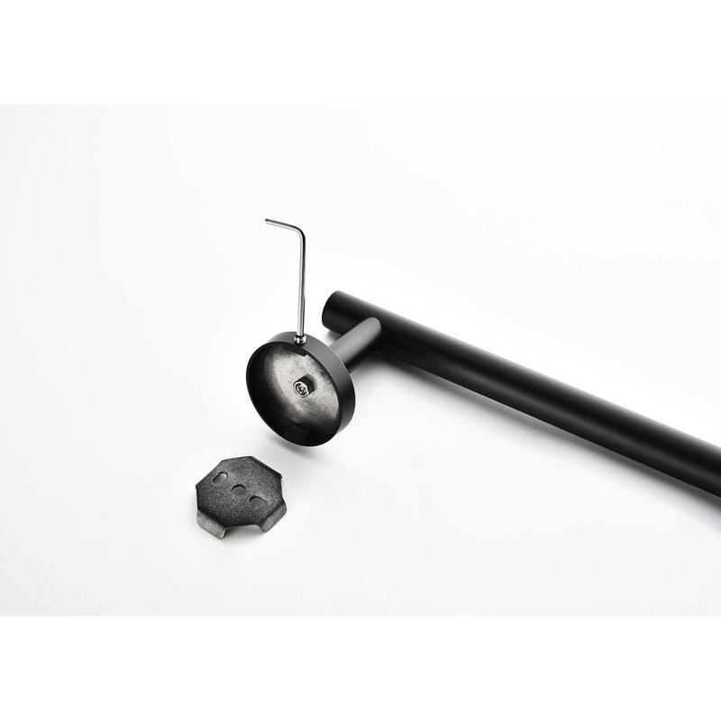 9 Bathroom Towel Rack In Stainless Steel. Matte Black Wall Mount, Modern Appearance, Scratch-, Easy Install Procession Steel . Luxury, Simple Method