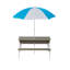 Outdoor Picnic Table , 34.84'' in. W 37'' in. D