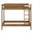 Twin Over Twin Upholstered Bunk Bed Frame With Ladder, Safety Guardrails