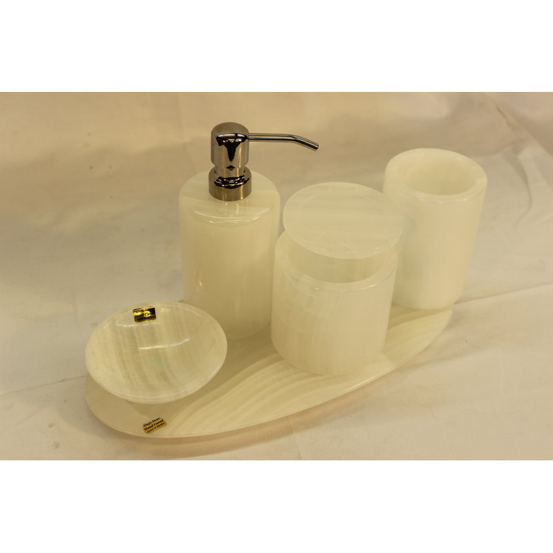 6Pc Angelic Onyx Bath Accessory Set