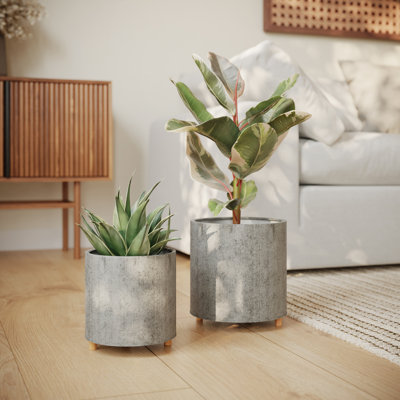 Ensemble de pots à fleurs Harilaos Mid Century Modern