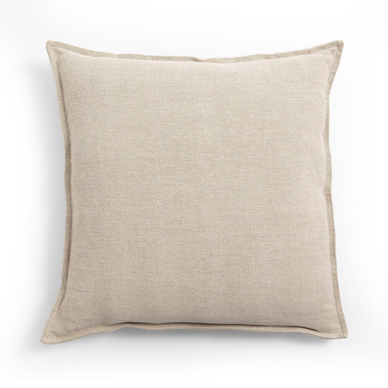Broadway Linen Square Pillow Cover & Insert, Broadway Dune