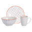 Hand-Printed Crockery Set - Purple - 18pc