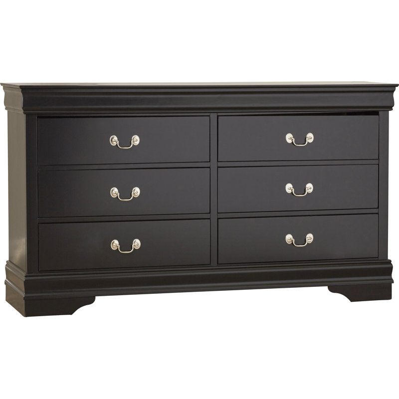 Waynesburg 58.5'' W 6 - Drawer Dresser, Black