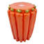 Table d'appoint en polyrésine 18 "Carrot Stool