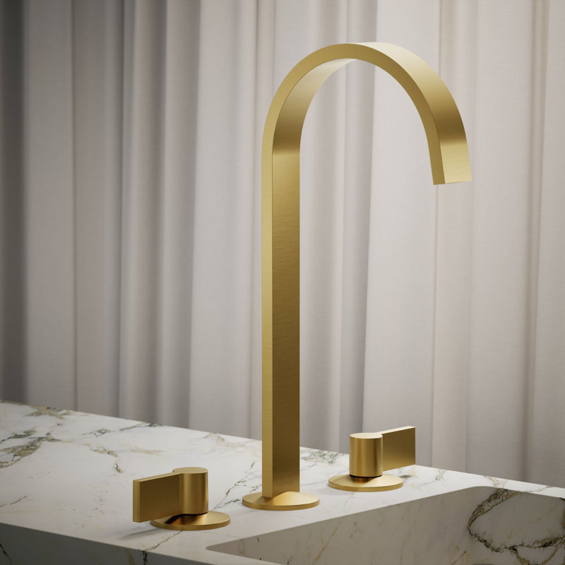 Components Bathroom Sink Spout With Ribbon Design