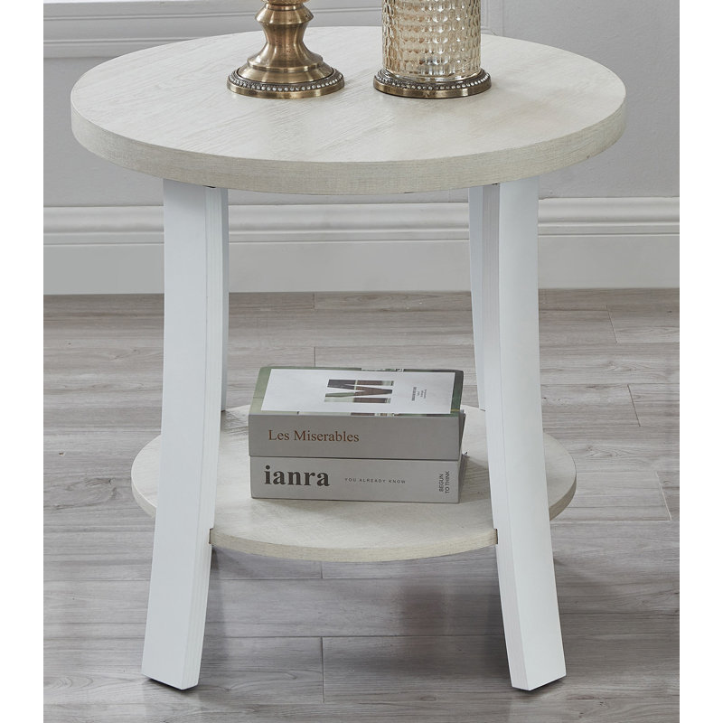 Table de bout Anze, Blanc, Blanc
