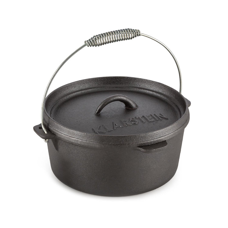 Klarstein 4L Metal Round Dutch Oven, 27cm H x 29.5cm W x 27cm D