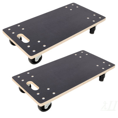 Furniture Moving Wooden Dolly with 4 PP Wheels, 22-1/2x11-3/8 Inch, Heavy Duty Rolling Mover Supports Up to 1320 Lbs for Piano, Couch, Fridge, Washing