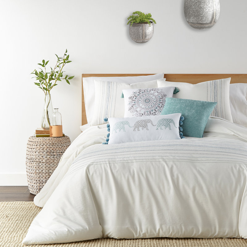Terrington Stitched Duvet Set, King Duvet Cover + 2 King  Shams