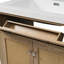 Meuble-lavabo double 60 po avec rangement spacieux, métal argenté et comptoir brillant - grandes portes modernes et élégantes, pratique et ergonomique-130048119