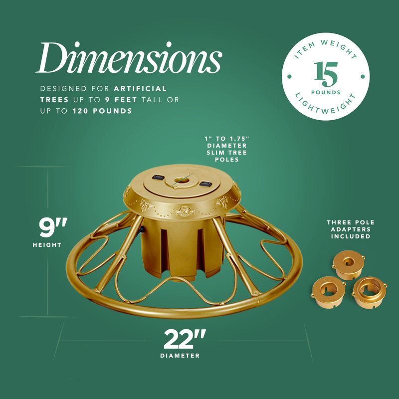 The Holiday Aisle® Rotating Tree Stand Base w/Stanley 7' Skinny Pencil Christmas Tree