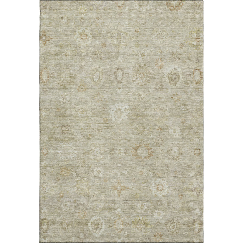Premium Machine Washable Verlin AMF1770 Damask Rug, Rectangle 8' x 10'