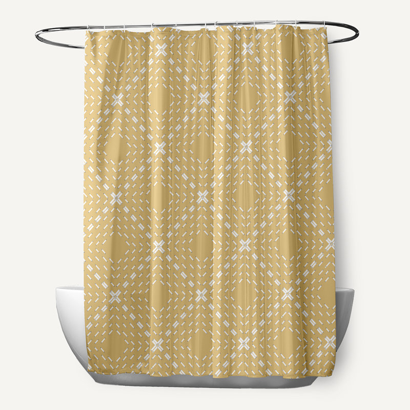 Rideau de douche simple Abbie, Jaune
