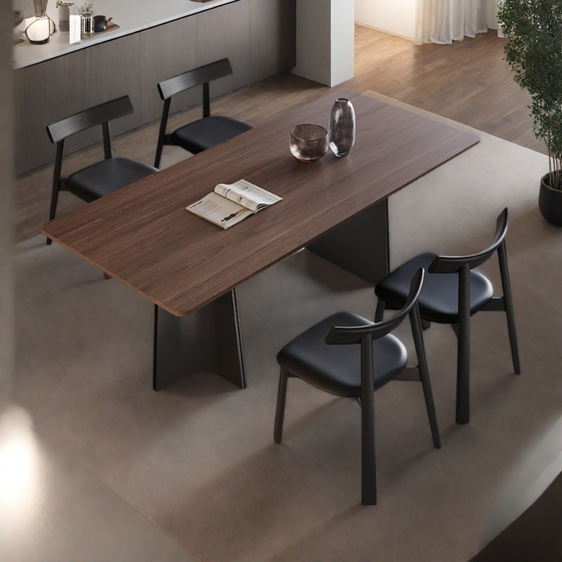 Simple classic dining table and chair, 29.5"H x 70.8"L x 35.4"W