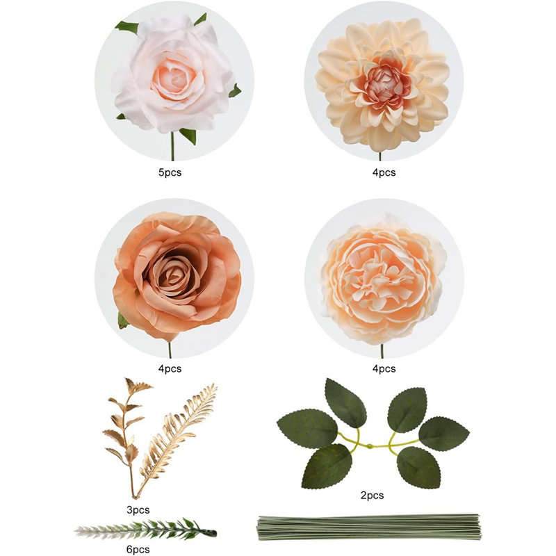 Artificial Flowers Combo, Silk Roses, Peonies...