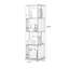 Vitrines en bois manufacturé brun noisette