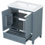 Meuble-lavabo de 30 pouces avec lavabo, armoire de rangement multifonctionnelle, structure solide, panneau de fibres à densité moyenne et tablettes réglables-116332515
