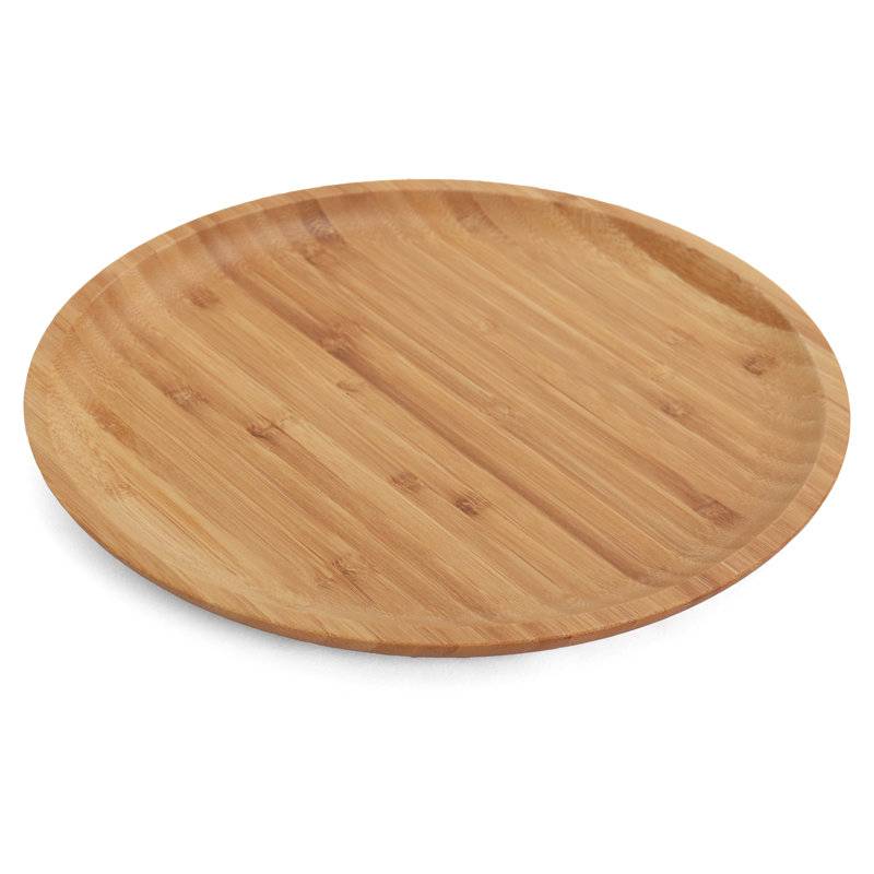 Belari 11'' Round Bamboo Dinner Plates Set of 8