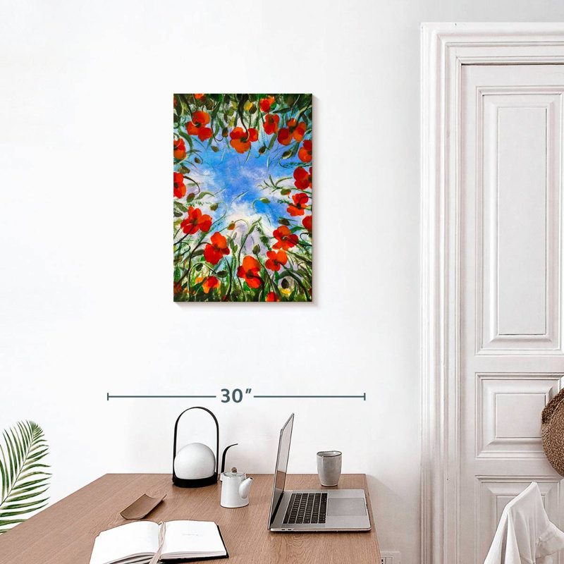 Harnek Springtime Red Poppies, 24" H x 16" W