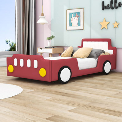Lit plateforme simple avec roulettes Amarionna