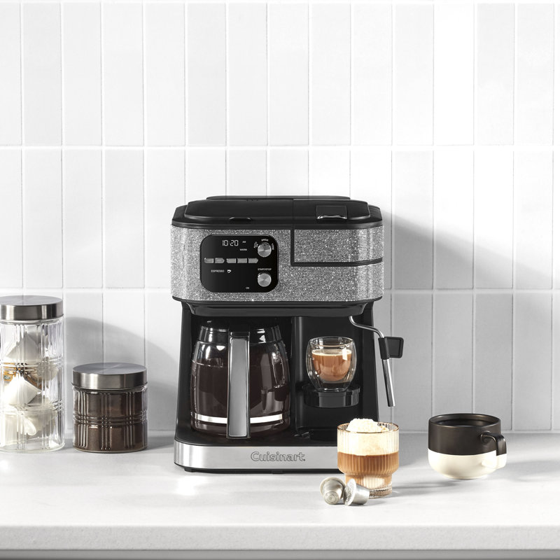 COFFEE CENTER BARISTA BAR 4-IN-1 COFFEEMAKER, Crystal Rhinestone Glam, Glass, 12 cups