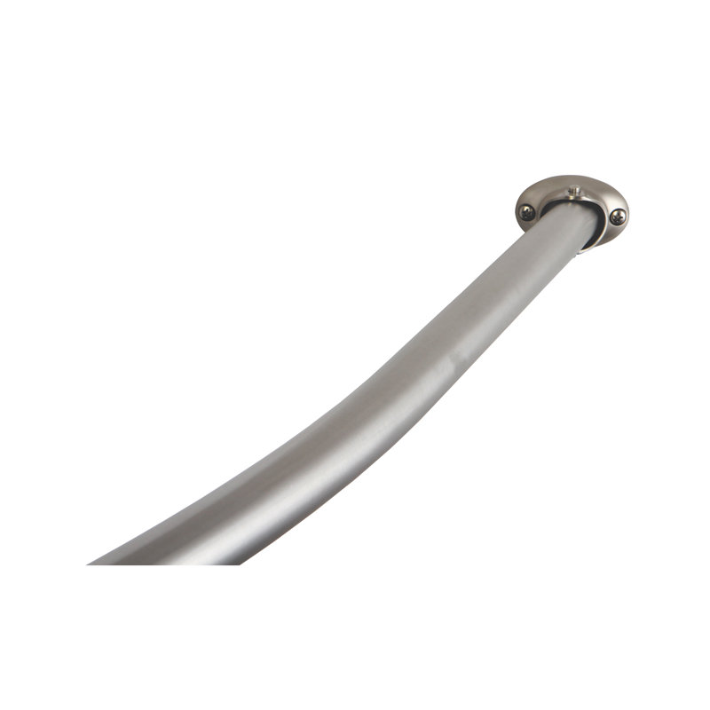 Kingston Brass Edenscape 47-Inch to 60-Inch Adjustable Curved Shower Curtain Rod, Brushed Nickel