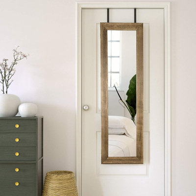Armoire à bijoux réglable et verrouillable, organisateur de bijoux en bois massif avec miroir pleine longueur pour collier, bracelet, anneau (noir carbonisé)