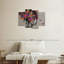 Portrait d'une femme flottant sur une toile de fond afro 4 pièces-103229537