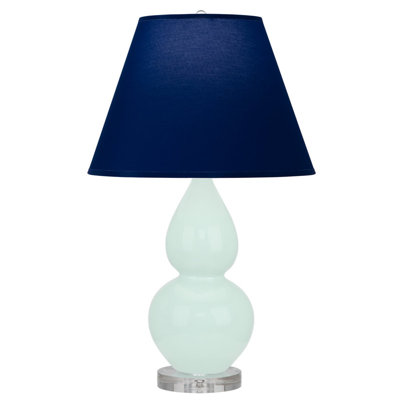 Petite lampe d'appoint à double gourde, Bleu marine avec doublure grise, Menthe glacée