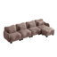 Canapé surdimensionné en forme de L à 4 places en chenille, avec 4 coussins de taille exquise et 1 repose-pieds mobile, conception incurvée ergonomique, canapé modulaire facile à assembler pour le bureau du salon-1244417665-1244417664