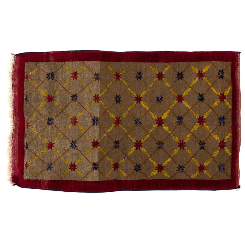 Tapis karapinaire turc en laine Camel