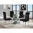Benish Round Glass Top with Plastic / Acrylic Base Dining Table
