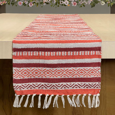Montano Geometric Cotton Blend Table Runner