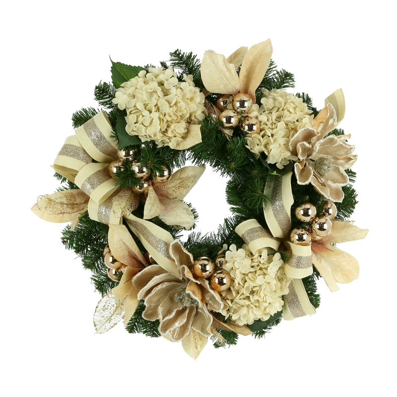 Jhumki Handcrafted Faux Evergreen 28'' Wreath