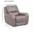 Contemporary Style Power Recliner High Density Foam Soft Track Arms Hardwood Frame Oversized Seat Brown Finish